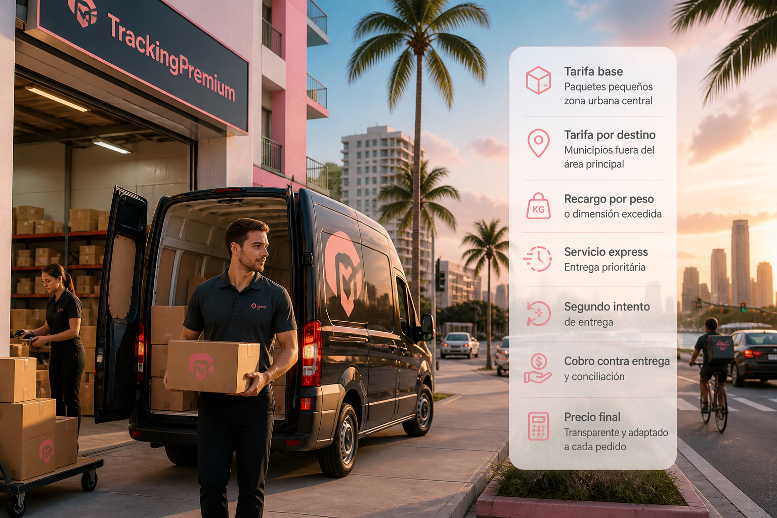 Tipo de tarifas en logistica ultima milla - Ejemplo de estructura tarifaria para una empresa de courier